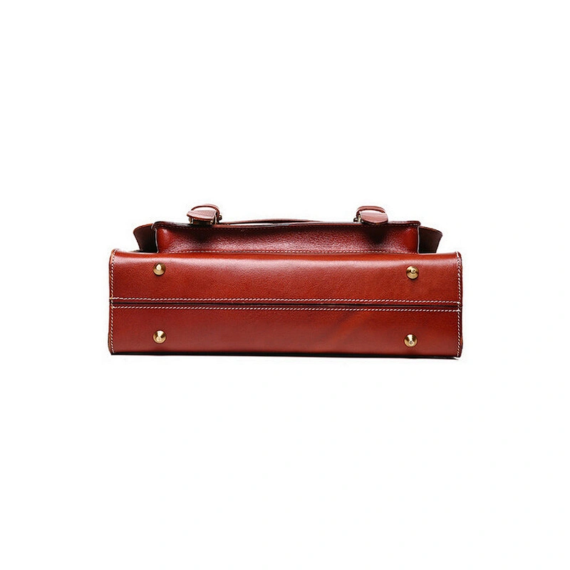 Hot Selling Handmade 100% pure Vegetable Tanned Leather College Satchel Unisex Messenger Bag