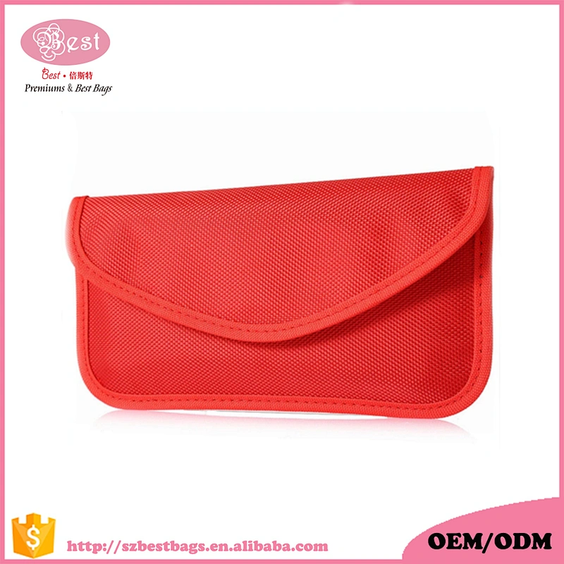 Wholesale black block signal mobile phone bag anti radiation pouches / case