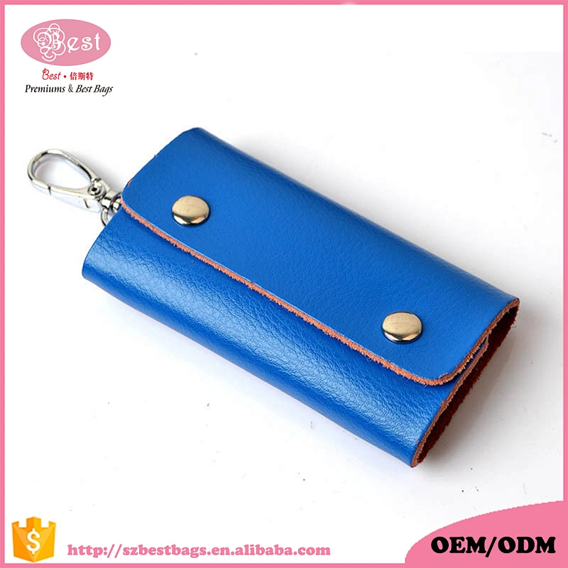 Custom fashionable stylish leather car key holder key bag key case