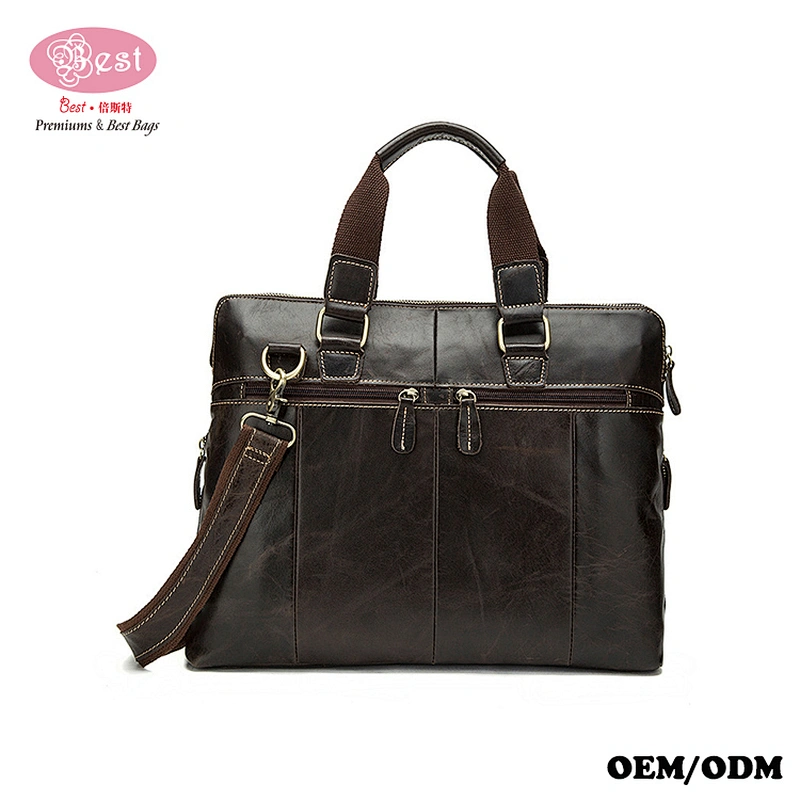 Good Quality Old Fashion Western Classical Men Satchel Bag Genuine Leather Messenger Bag For Man