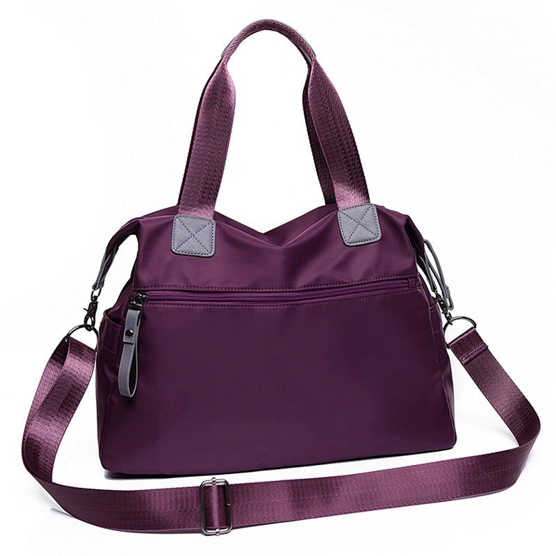 Latest college girls shoulder messenger nylon polyester cloth sling bags for ladies