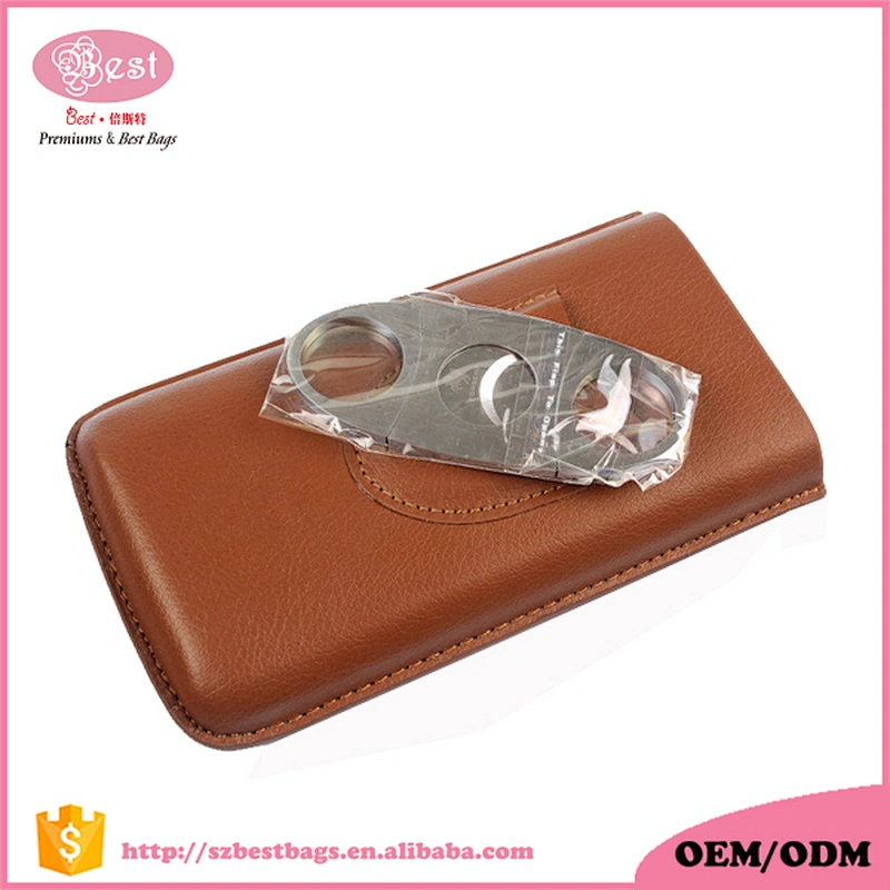 Custom genuine leather cigar case cigar humidor cigar tube