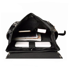 Military Men's Rucksack Travelling Backpack PU School Book Bags