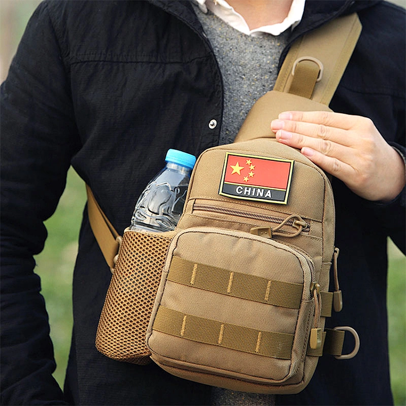 Custom waterproof army camouflage hiking sling backpack cycling musette bag