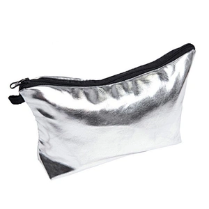 Oem pu fashion ladies makeup bag cosmetic organizer laser leather