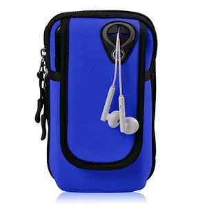Outdoor sports mobile phone arm pouch running exercise neoprene hand phone case fitness center equipment phone pouch