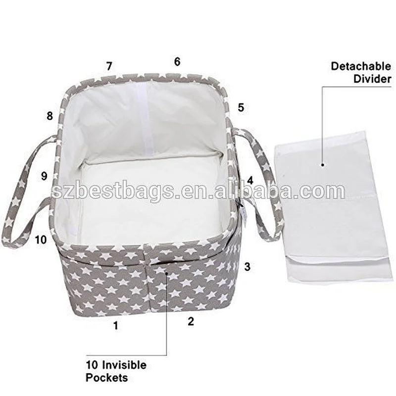 Custom 100% Cotton Canvas baby diaper bag