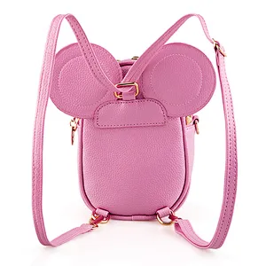 Little girls lovely pink cartoon school PU bags girls backpacks for little girls