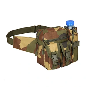 canvas running multi-functional waterproof backpack day hiking travel  bag  fashion waist purse with kettle pocket  for men