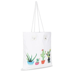 Cotton canvas rope handle plant illustration printing customized  tote bag