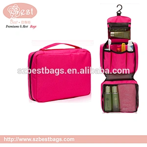 300D fashion large travel hanging toiletry bag for women