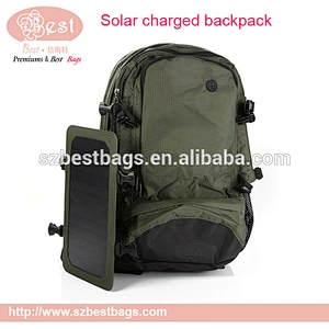 wholesale solar battery charger backpack for outdoor