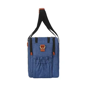 Mens weekender small baby oxford diaper shoulder tote bag with changing pad