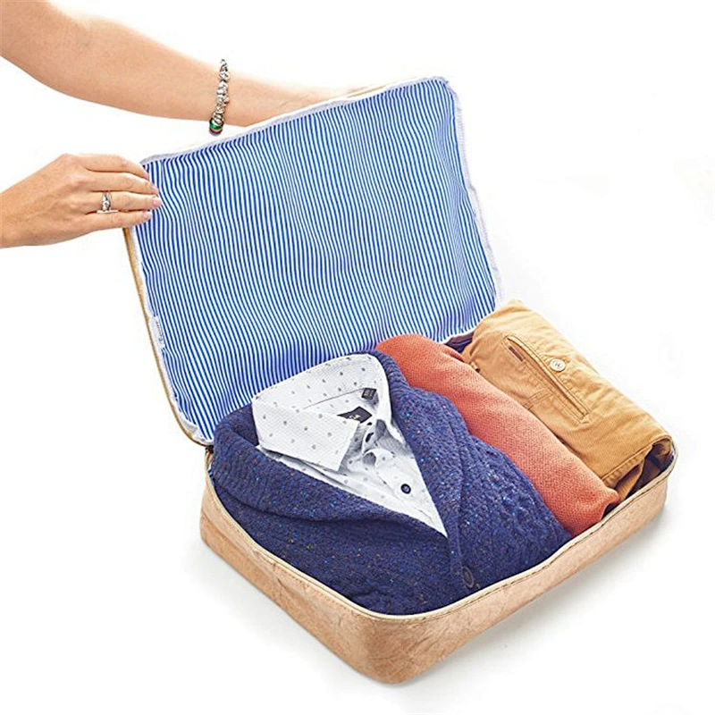 4 Different Sized travel luggage bags washable Kyvek paper Leakproof Paper Wash Bag Reusable Eco-friendly Lunch Pack Organizer f
