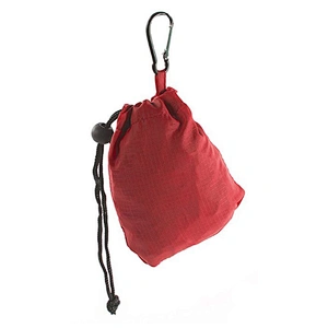 Foldable Integrated String Pouch Ripstop Nylon Tote Reusable Grocery Bags