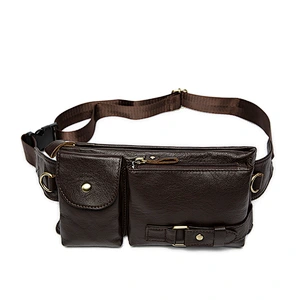 Black Waist Fanny Pack Belt Money Bag Pouch Travel Sport Hip Purse Men  leather wallet handbag crossbody