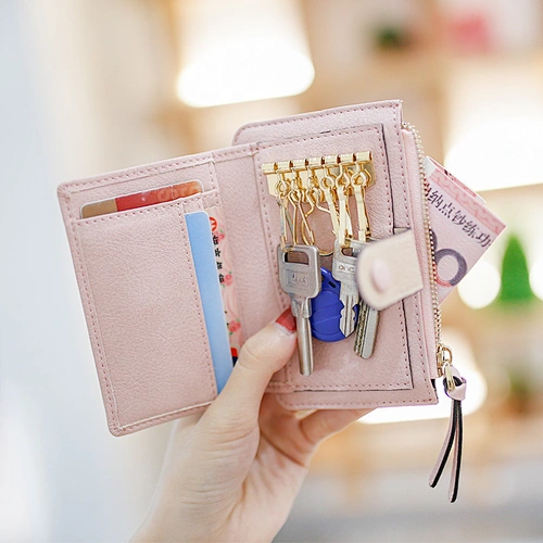 China supplier customized folding wristbands handbag car key card holder wallet for ladies for shopping
