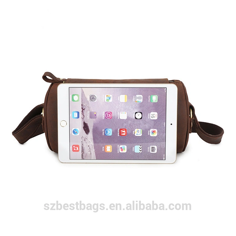 Top Quality Crazy Horse Leather Bag Messenger Bags Men's Shoulder Bags