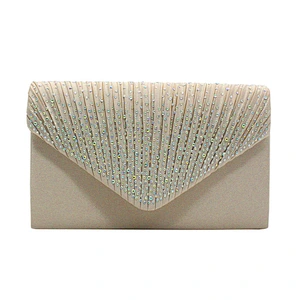 2020 High quality cheap price fashion classic simple diamond encrusted envelope silk bag for party