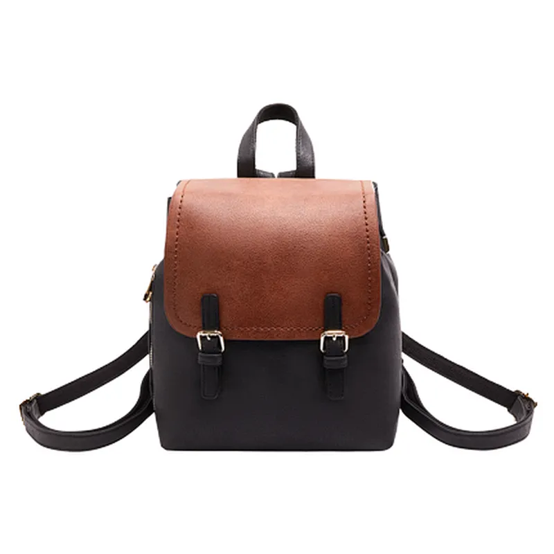 2019 Stylish School Bag PU Leather Ladies Vintage Backpack for Travel