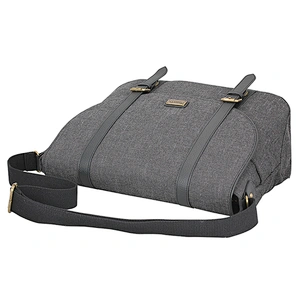 Custom small grey bassinet messenger mummy canvas mommy girl diaper bag