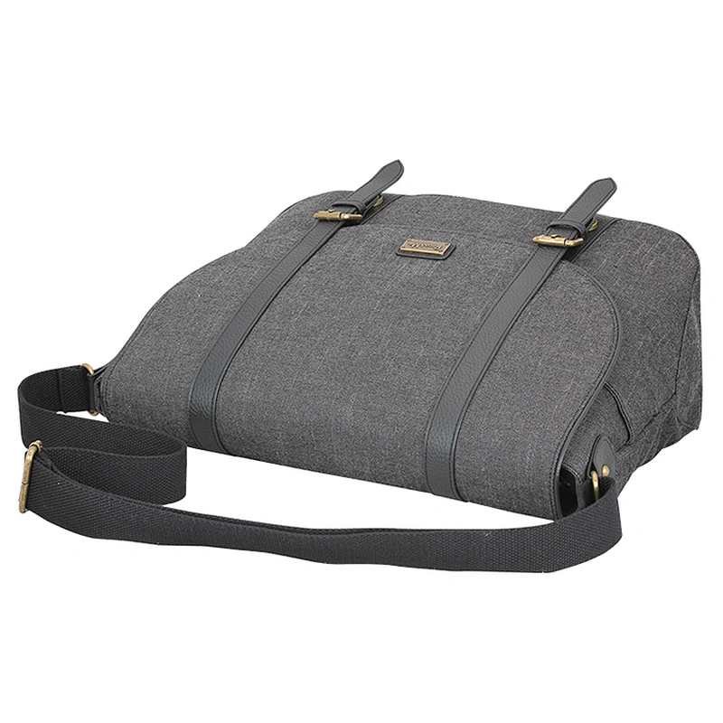 Custom small grey bassinet messenger mummy canvas mommy girl diaper bag