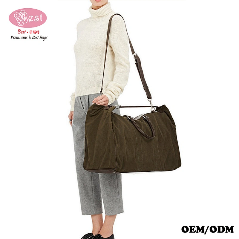 The Best Selling Stylish Canvas with Leather trim & protective feet at base Weekeder bag