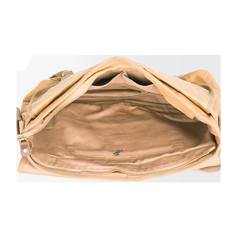 Outdoor Dailay Leisure Messenger Bag Large Capacity Canvas Satchel Rigid Men Riding Shoulder Bag