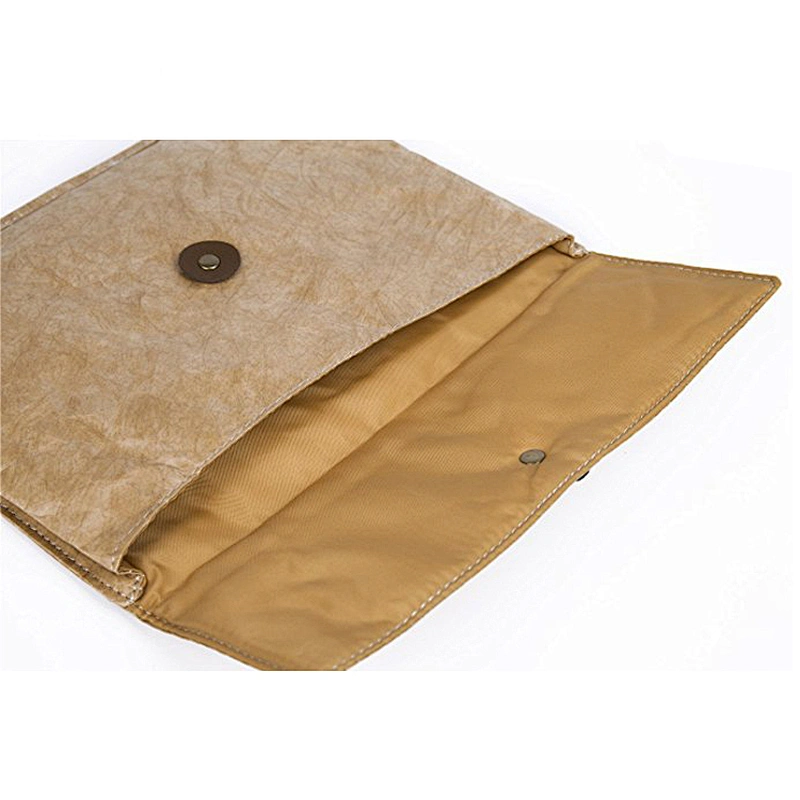 Tyvek Paper Foam Nylon Lining Notebook Kraft Paper File Bag Small Sized Document Wallet Bag
