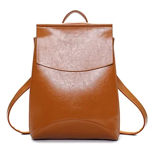 Fashion Women Leather Backpack School Teenager Shoulder Bags Travel Bagpack