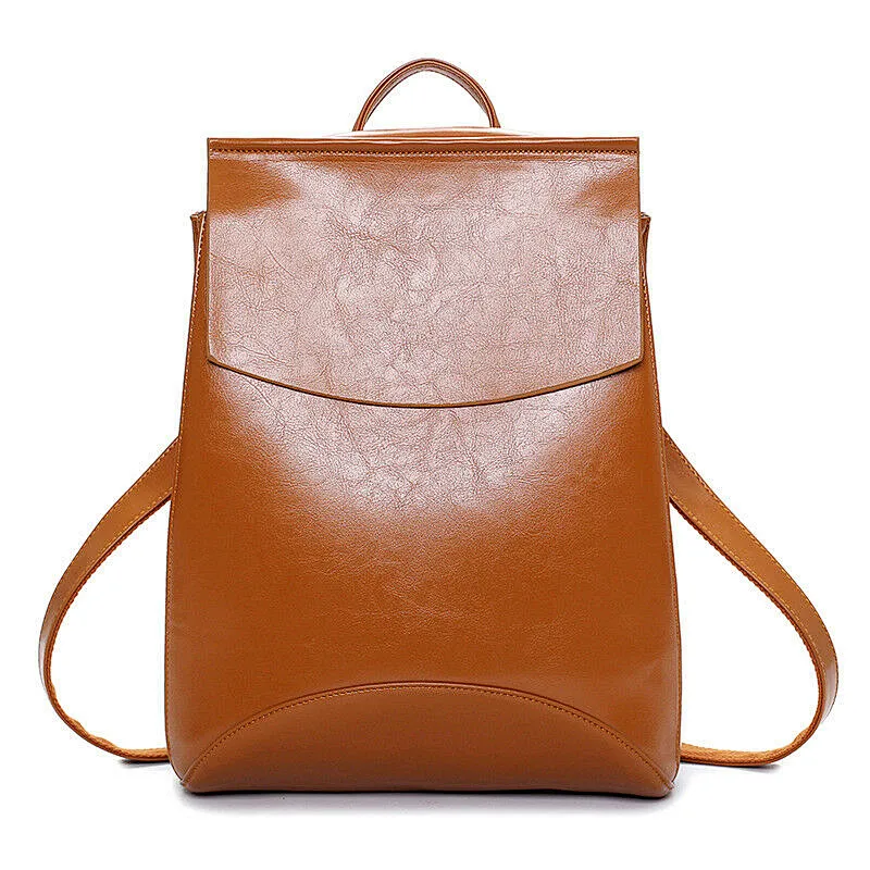 Fashion Women Leather Backpack School Teenager Shoulder Bags Travel Bagpack