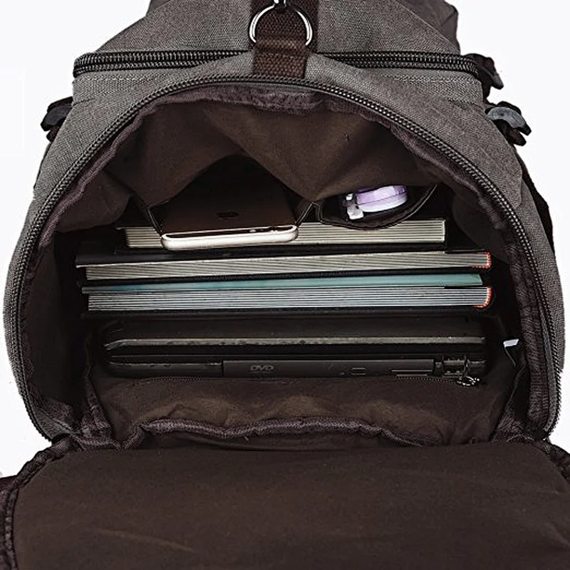 School Bags Trendy Canvas  diaper Backpack square canvas backpack Duffel Backpack Bag Travel