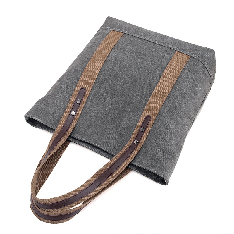 new style Women's Large inspired Designer Style canvas PU Leather Shopper Ladies HandBag  oversized foldable shopping bag pouch
