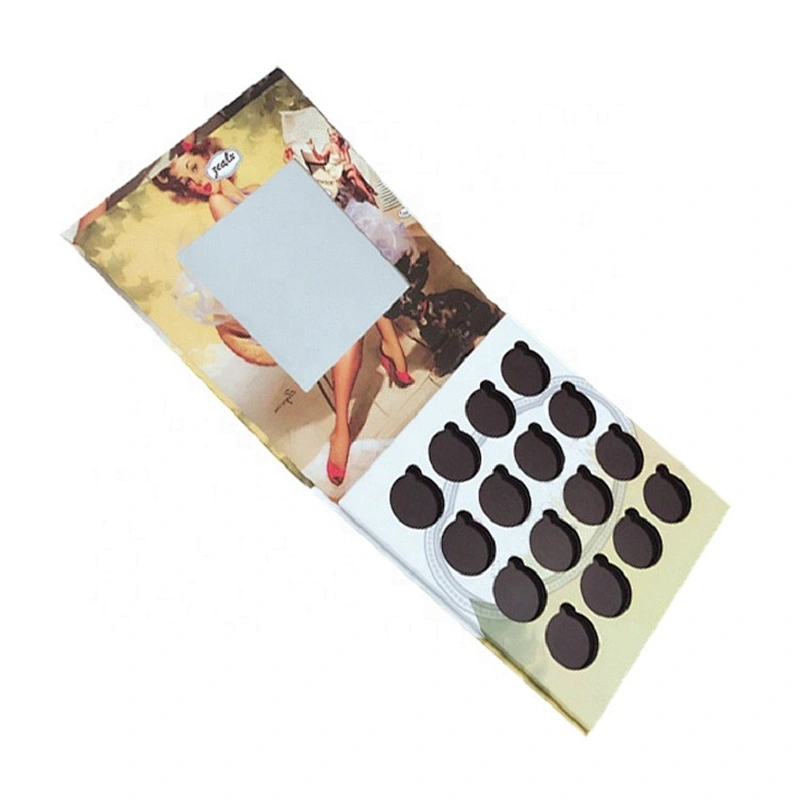 Luxury paper shadow palette packaging with mirror