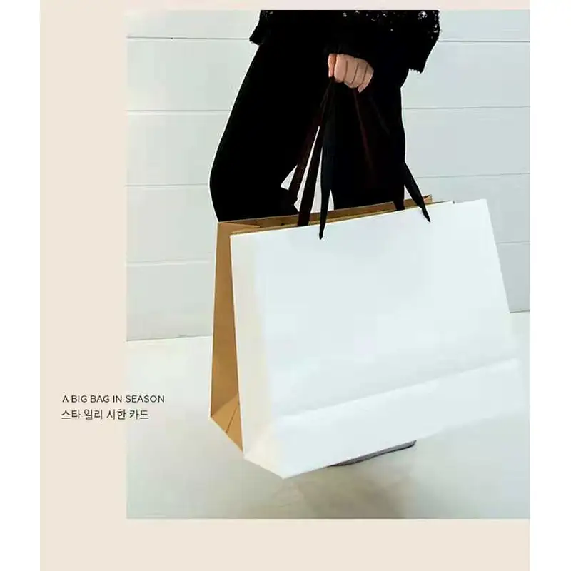 Customized logo shopping paper bag gift packing