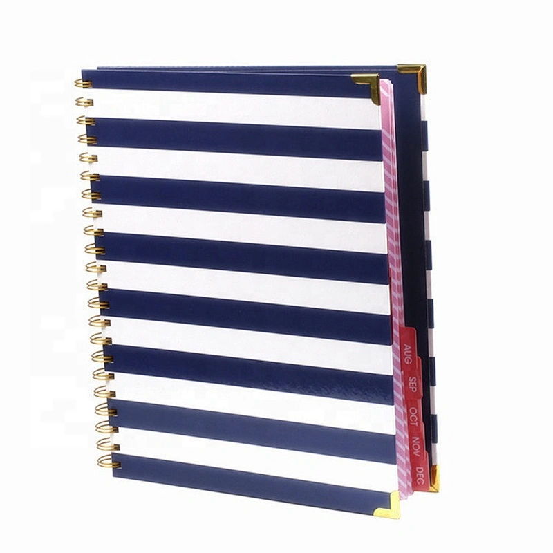 Custom 2020 printing spiral felt planner agenda cover a5 a6 mint lilac pink notebooks pu leather diary a4 size organizer