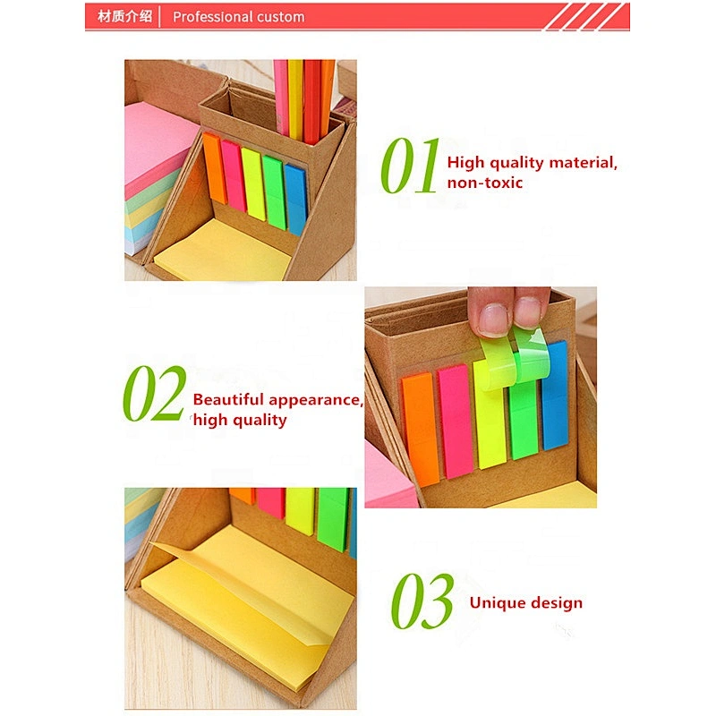 Foldable Cube Box Sticky Notes with Pen Holder and Sticky Flag from ...