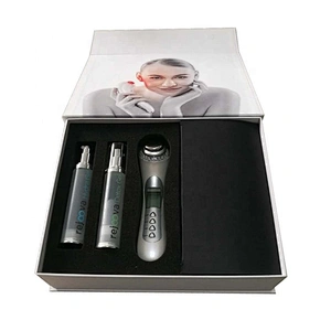 Cosmetic bottles packing box makeup mens pink With Foam Insert