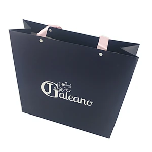 Factory wholesale customized color bag gift small christmas bags candy logo with Tissue Paper ribbon magnet