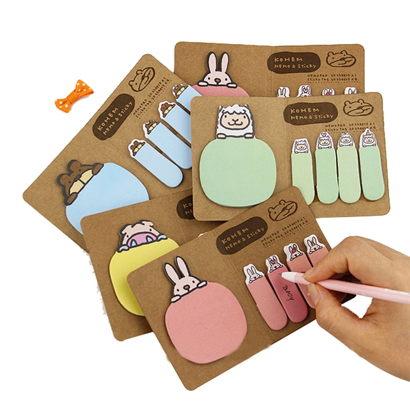 Cute Memo sticky note promotional set box Sticker Pads Bookmark