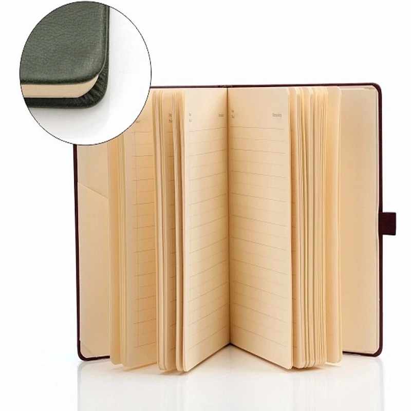 Custom A5 soft faux leather notebook with elastic band and pen holder ...