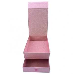 Lovely pink double layer design gift box