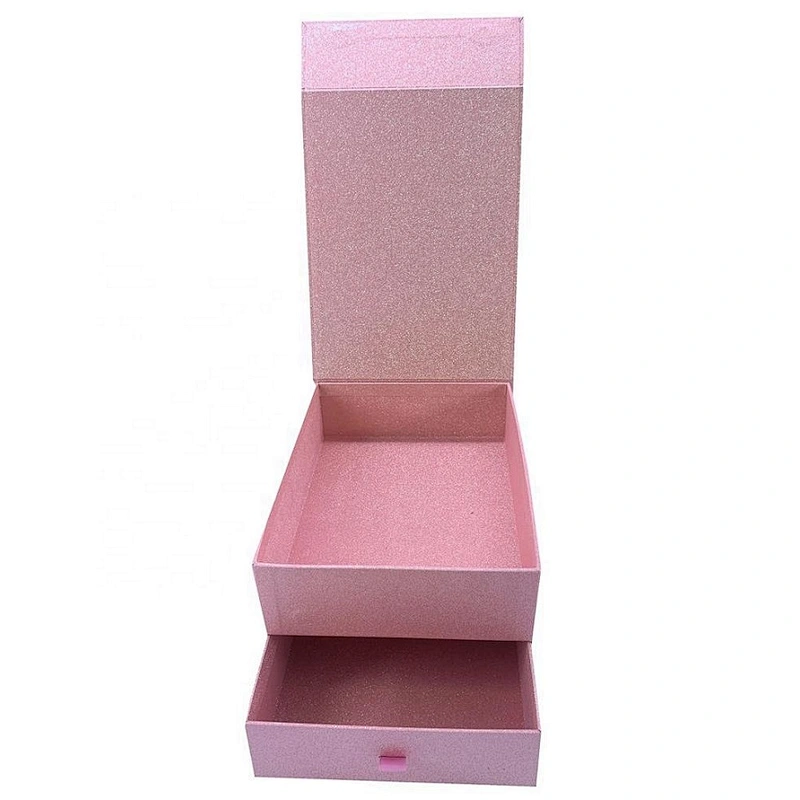 Lovely pink double layer design gift box