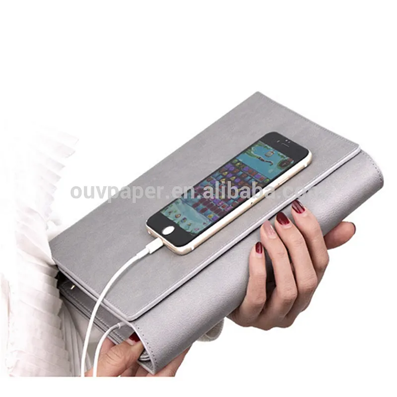 New style 2018 diary 3 folder notebook with phone holder