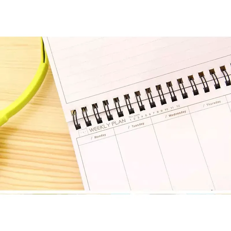 Weekly planner organizer calender 2020 printing desk calendar blank chinese