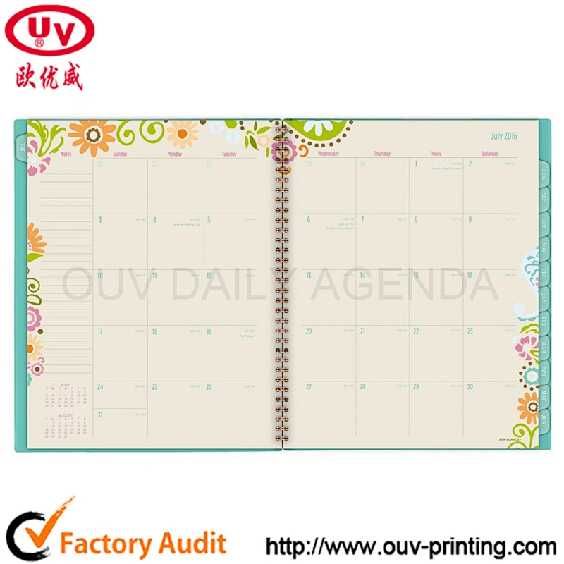 Custom 2020 printing spiral agenda planner personal daily and