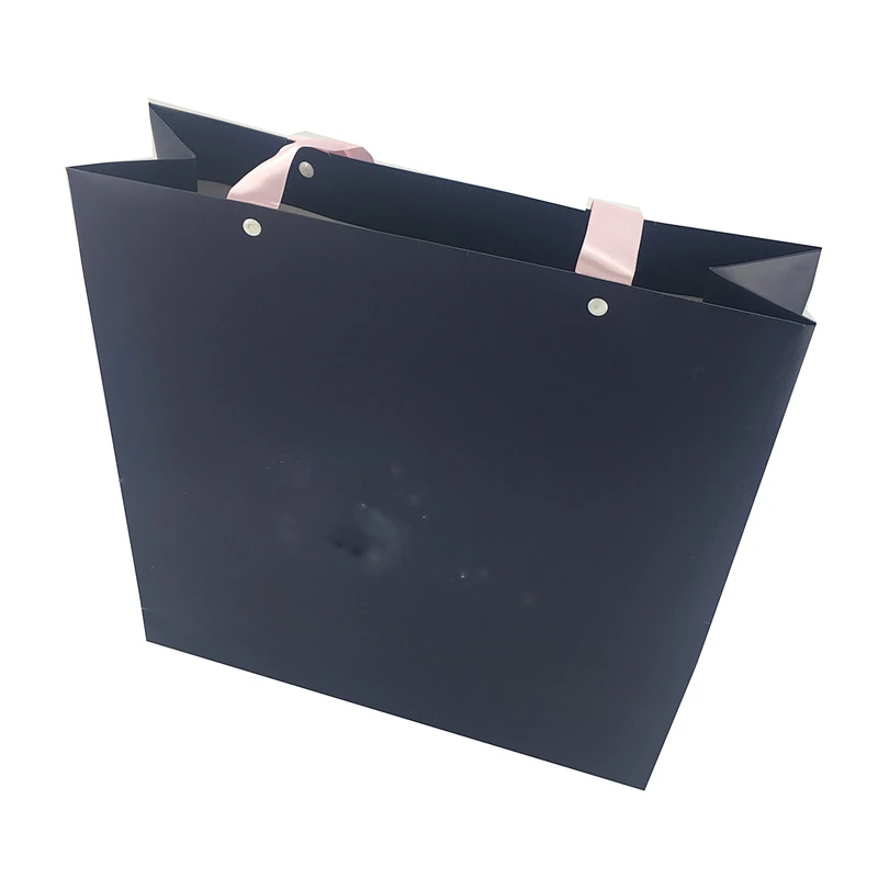 Customized bag for gift small paper rose gold with Tissue ribbon magnet