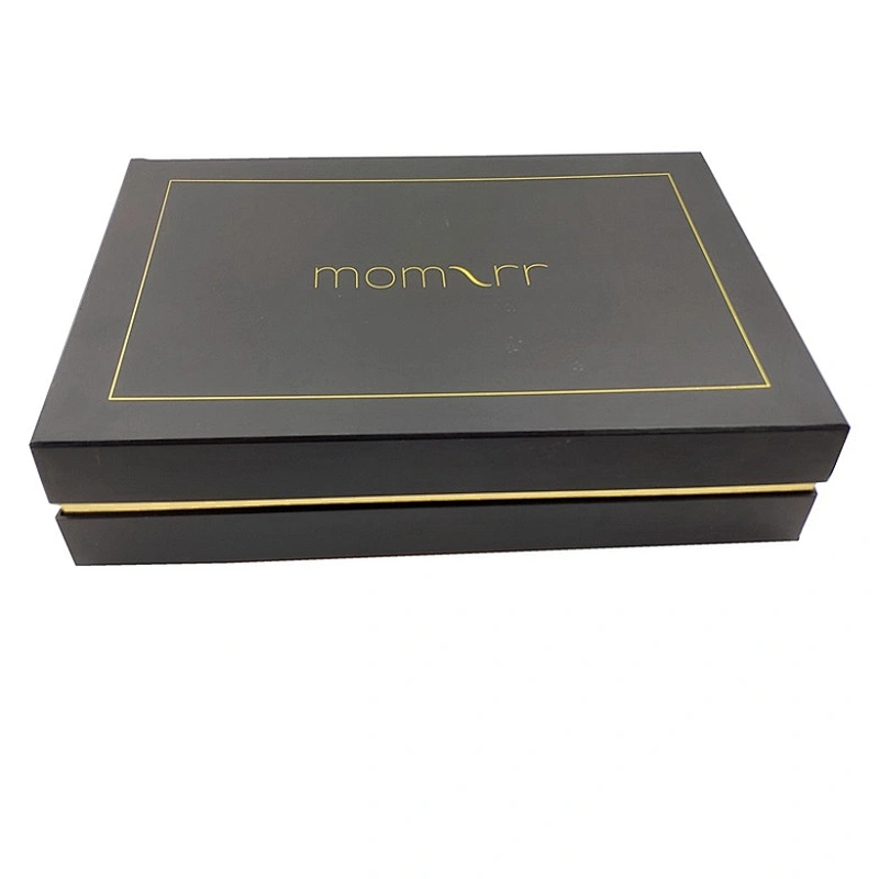 Wholesale custom Black and Gold Color Gift Packaging Boxes for Clothes Custom Logo