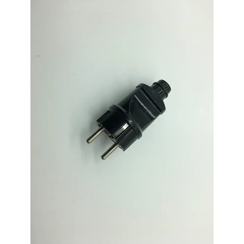 Electric straight plug with earth contact