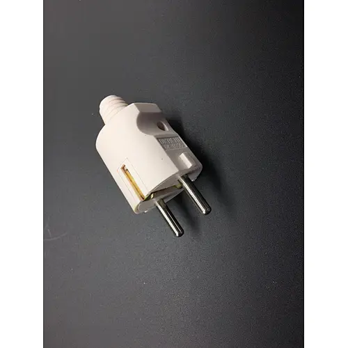 Electric plug straight with earth contact